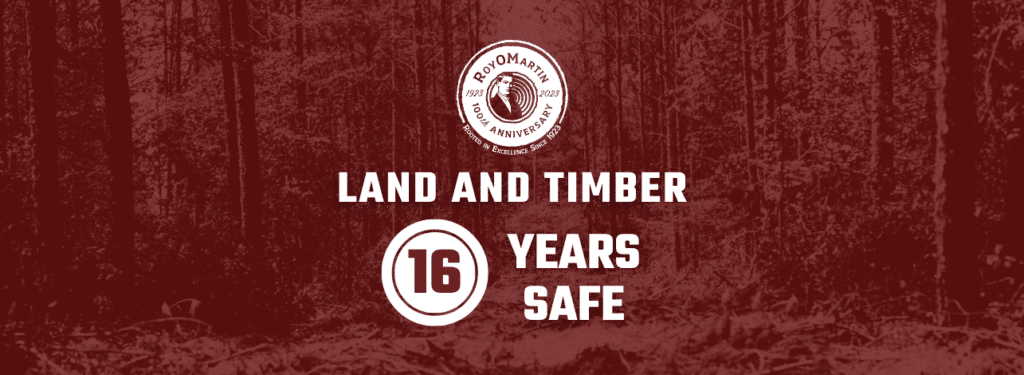 Land and Timber 16 years safe 1285 × 470 px